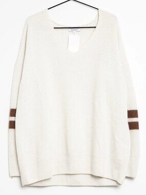 & Other Stories Cream V Neck Sweater